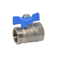 422F00060E Кран коллектора прямий Ø1″ ВЗ (blue/синій) BIANCHI F.LLI S.P.A.