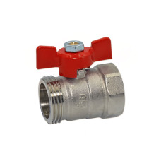 422F00060F Кран коллектора прямий Ø1&Prime; ВЗ (red/червоний) BIANCHI F.LLI S.P.A.