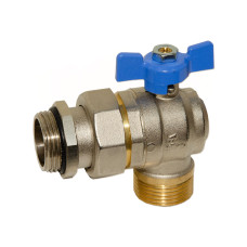 422T00060E Кран-американка кутовий 1″ ЗЗ (blue/синій) ″метелик″ 0÷110 °C BIANCHI F.LLI S.P