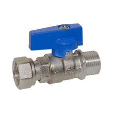 528M04040E Кран прямий Ø1/2&Prime; З х 1/2&Prime; В з накидною гайкою (blue/синій) BIANCHI F.lli S.p.A.