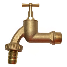 35701204 Кран поливочний вентильний з штуцером Ø1/2″ латунь (полірований) PN8 0/+90°C Idrosanitaria Bonomi