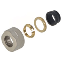 A33109LEK Гайка для мідної труби Ø15 мм x 3/4″ EK SATIN NICKEL Carlo Poletti Srl