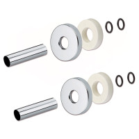 A54608B Комплект декоративних трубок + розетки Ø38-Ø18-L160 мм (2 шт.) ХРОМ MINIMALIST Carlo Poletti Srl