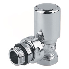 V140310CB Кран радіаторний кутовий ХРОМ Ø1/2&Prime; FIRST Carlo Poletti Srl