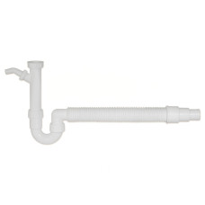 13411240 Сифон для мийки з гофрою Ø40/50 х 1 1/2&Prime; без випуску Ghidini SpA