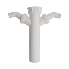 4022401 Патрубок подвійний для підключення пральної машини Ø40 мм х 1 1/2″ Ghidini SpA