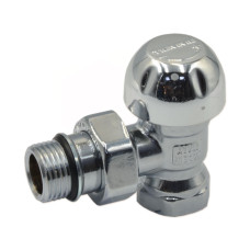 3306C / 3300016 Кран-термостат радіаторний хромований Ø1/2&Prime; ВЗ кутовий Tiemme Raccorderie Spa