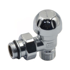 3331C / 3330005 Кран радіаторний відсікаючий хромований Ø1/2&Prime; х 1/2&Prime; ЗЗ кутовий TIEMME