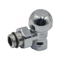3336C / 3330001 Кран радіаторний відсікаючий хромований Ø1/2&Prime; ВЗ кутовий Tiemme Raccorderie Spa