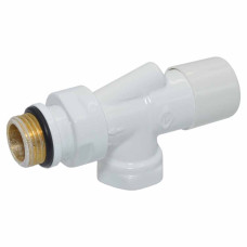 V19910EF Кран відсікаючий реверсивний БІЛИЙ корпус + штуцер Ø1/2&Prime; FIRST REVERSA Carlo Poletti Srl