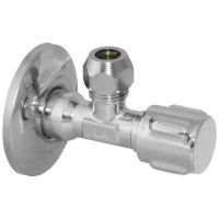 C156284 Кран вентильний для сантехприладів ZAMAC Ø1/2″ х 3/8″ з металевою ручкою VA Albertoni srl