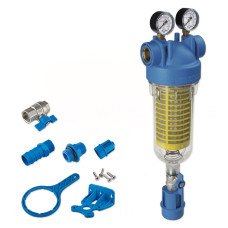 RA6000113 Фільтр самопромивний HYDRA M (манометри) Ø1 1/4&Prime; OT (латунь) + картридж RLH 90 mcr KIT Atlas Filtri s.r.l.
