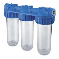 RA112T431/RA112T441 Фільтр-колба TRIPLEX PLUS 3P 3/4&Prime; (латунь) 10&Prime; (senior) AFO SX TS 45°C 8 bar Atlas Filtri Italia s.rl.