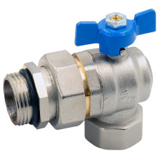 422R00060E Кран-американка кутовий кульовий Ø1″ (blue/синій) ″метелик″ BIANCHI F.lli S.p.A.
