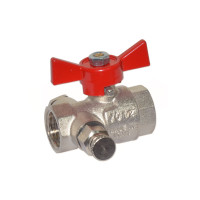 76170008R Кран кульовий з повітровідвідником TAMIGI Ø1″ ВВ PN15 –10°C/+95°C ″метелик″ Idrosanitaria Bonomi