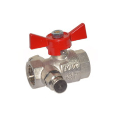 76170008R Кран кульовий з повітровідвідником TAMIGI Ø1″ ВВ PN15 –10°C/+95°C ″метелик″ Idrosanitaria Bonomi