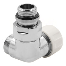 V75111BSX Термоклапан трьохосьовий ХРОМ Ø1/2″ х 24-19 SX (лівий) CORNER-THERMO Carlo Poletti Srl