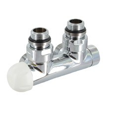 V37110BSBSX Вузел термостатичний TWIN THERMO ХРОМ кутовий ЛІВИЙ Ø1/2&Prime; З x 3/4&Prime; EK 50 мм Carlo Poletti Srl