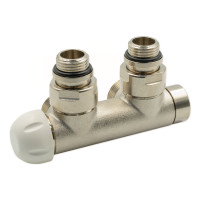 V37112QSBSX  Вузел термостатичний TWIN THERMO НІКЕЛЬ кутовий ЛІВИЙ Ø1/2″ З x 3/4″ EK 50 мм Carlo Poletti Srl