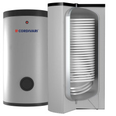 3104162330011 Бойлер 200 л BOLLY® 1 XL (1 теплообмінник, під`єднання по осі) WB (тверда незйомна ізоляція) POLYWARM® Cordivari srl