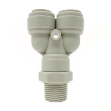Трійник Y подібний Ø1/4&Prime; (трубка) х Ø1/4&Prime;ЗР х Ø1/4&Prime; (трубка) Polyacetal (HRWT1/4-N02G) CDC Fluidtech Europe S.r.l.