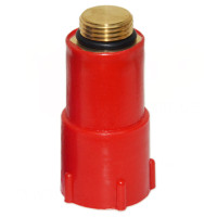 1142OTT001 Заглушка монтажна ЧЕРВОНА пластик/латунь Ø1/2&Prime; GO-PLAST