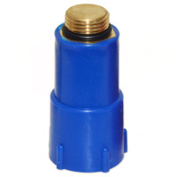 1142OTT002 Заглушка монтажна БЛАКИТНА пластик/латунь Ø1/2&Prime; GO-PLAST