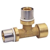 VS0131407 PEXAL BRASS Трійник (прес) редукційний Ø1/2″ В х Ø16 (2,25) х 16 (2,25) Valsir S.p.A.