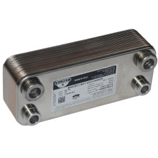 17B1901802 Теплообмінник ZB 190 (INOX AISI 316L) 18 пластин 2 x Ø1/2&Prime;G / 2 x Ø3/4&Prime;G -10/+120°C Zilmet S.p.A.
