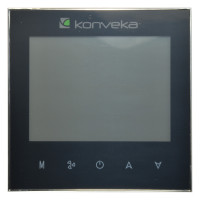 Термостат кімнатний Konveka BAC-1000EMLN-FAN 0-10V Fan, 5÷35 °C(± 0.5 °C),  24V, 50 ~ 60Гц, 1.5Вт, габарити:86x86x13.3мм, матеріал корпусу: вогнестійкий пластик, Black
