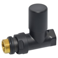 V150710EFS9005O Кран радіаторний прямий BLACK MATTE Ø1/2&Prime; COMPACT Carlo Poletti Srl