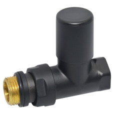 V150710EFS9005O Кран радіаторний прямий BLACK MATTE Ø1/2&Prime; COMPACT Carlo Poletti Srl