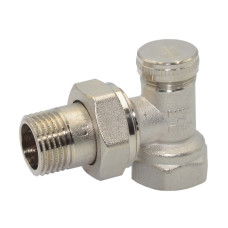 56030404 Кран радіаторний відсікаючий Ø1/2″ кутовий PN10 +95°C Idrosanitaria Bonomi