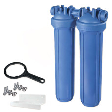 ZA1802912 Фільтр-колба DP BIG DUO AB (блакитна) Ø1 1/2&Prime; IN (пластик) 20&Prime; 45°C 8,3 bar KIT Atlas Filtri s.r.l.