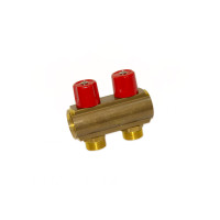 232E06050A Колектор з вентилями Ø1&Prime; х 2 х 3/4&Prime;ЗР (red/червоний) I=50 мм BIANCHI F.LLI S.P.A.