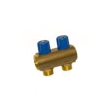 232E06050D Колектор з вентилями Ø1&Prime; х 2 х 3/4&Prime;ЗР (blue/синій) I=50 мм BIANCHI F.LLI S.P.A.