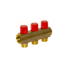 233E06050A Колектор з вентилями Ø1&Prime; х 3 х 3/4&Prime;ЗР (red/червоний) I=50 мм BIANCHI F.LLI S.P.A.