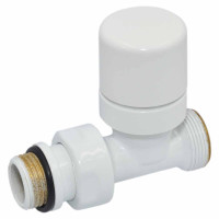 V142511EF Кран-термостат прямий БІЛИЙ корпус+штуцер Ø1/2&Prime; х 24-19 FIRST THERMO Carlo Poletti Srl