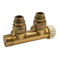 V37110MSB Вузел термостатичний TWIN THERMO BRUSH BRONZE кутовий ПРАВИЙ Ø1/2″ З x 3/4″ EK 50 мм Carlo Poletti Srl
