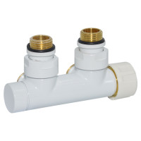V37110EFSB Вузел термостатичний TWIN THERMO БІЛИЙ кутовий ПРАВИЙ Ø1/2&Prime; З x 3/4&Prime; EK 50 мм Carlo Poletti Srl