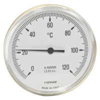 91629050 Термометр з металевим корпусом Ø100 0/120°С 5 см фронтальний Cewal S.p.A.