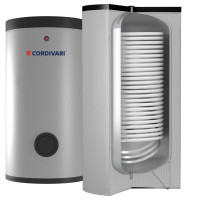 3104162320008 Бойлер 1000 л BOLLY® 1 XL (1 теплообмінник, під`єднання по осі) WC (м`яка зйомна ізоляція) POLYWARM® Cordivari srl