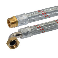 658412420800 AVC-Z DN25 Шланг кутовий антивібраційний 1&Prime;х1&Prime; ВЗ  -5/+90 C° PN10 L=800 мм PARIGI