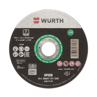 0664132301 Круг відрізний для нерж. сталі 230 х 1,9/22 WURTH