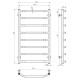 Рушникосушарка UNIO LS ЕU 900-500-8  Драбинка Скоба електро