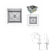 Акційний набір Lidz: мийка H5050H інтегрована Decor Honeycomb 2,5/0,5 мм LDH5050DEC48365 + Змішувач Aria для кухні з гнучким виливом (k35) Grey