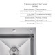 Акційний набір Lidz: мийка H5050H інтегрована Decor Honeycomb 2,5/0,5 мм LDH5050DEC48365 + Змішувач Aria для кухні з гнучким виливом (k35) Grey