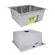 Акційний набір Lidz: мийка H5050H інтегрована Decor Honeycomb 2,5/0,5 мм LDH5050DEC48365 + Змішувач Aria для кухні з гнучким виливом (k35) Grey