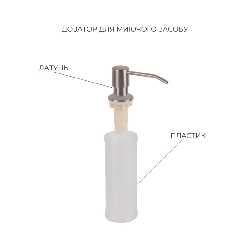Акційний набір Lidz: мийка H5050H інтегрована Decor Honeycomb 2,5/0,5 мм LDH5050DEC48365 + Змішувач Aria для кухні з гнучким виливом (k35) Grey