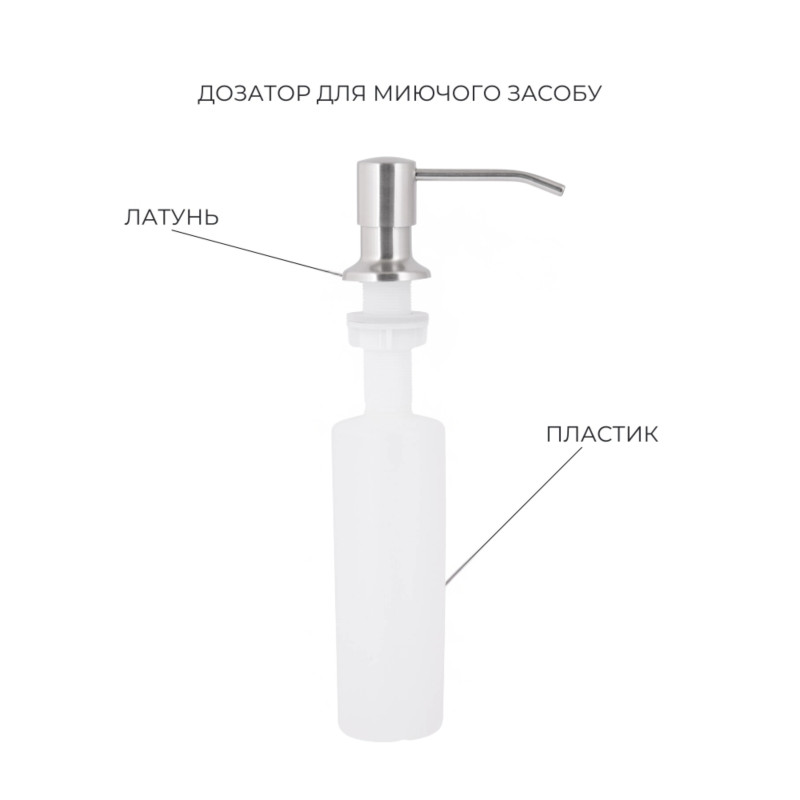 Акційний набір Lidz: мийка H7545 Brushed 3,0/1,0 мм + Змішувач Aria для кухні з гнучким виливом (k35) Grey